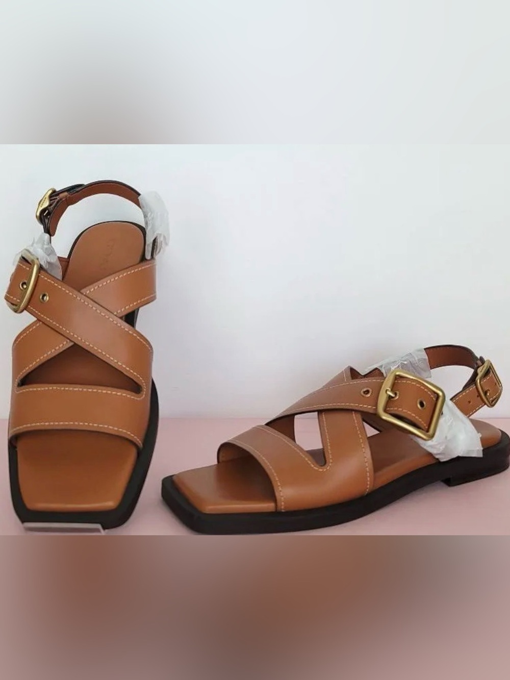Coach Women's Archival Buckle Platform Sandals